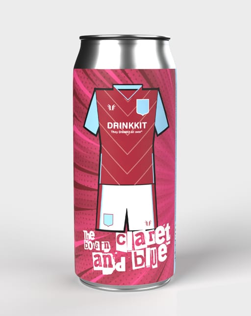 Aston Villa Home Kit Inspired Beer 6x440ml can pack