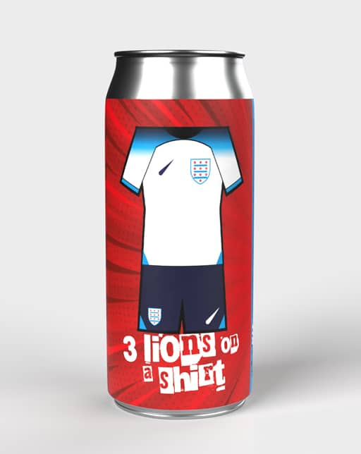 England Home Kit Inspired Beer 6x440ml can pack