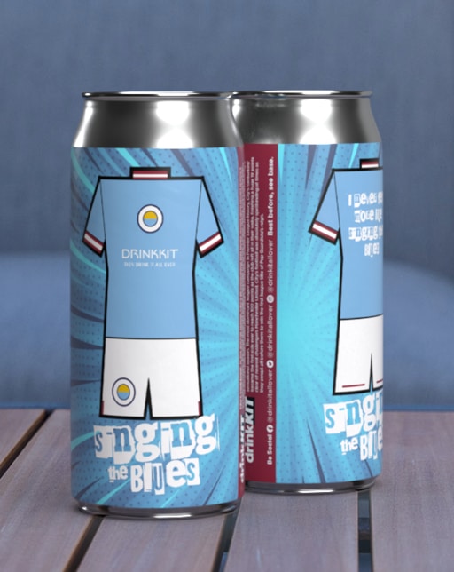 Manchester City Home Kit Inspired Beer 6x440ml can pack