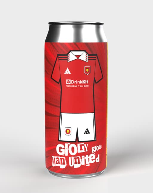 Manchester United Home Kit Inspired Beer 6x440ml can pack